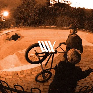 Boyd Hilder, Alex Hiam, Raph Jeroma-Williams and the LUXBMX crew ride an abandon pool.